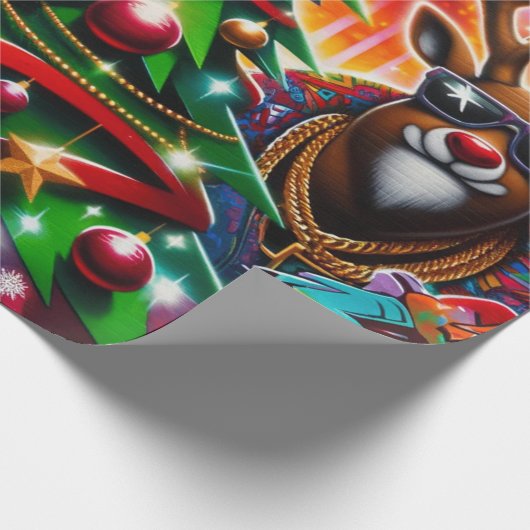 Graffiti Kerst Cadeaupapier (Hoek)