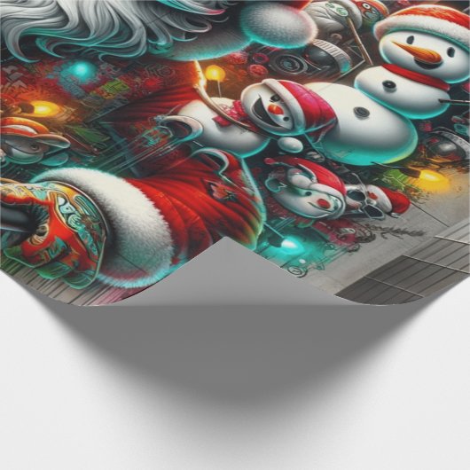 Graffiti Kerst Cadeaupapier (Hoek)