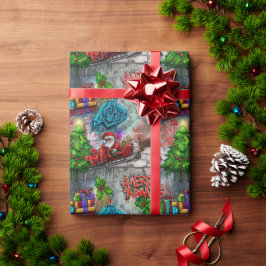 Graffiti Kerst Inpakpapier