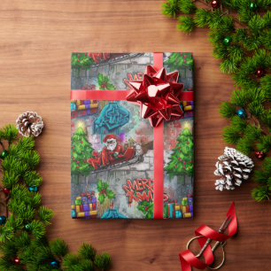 Graffiti Kerst Inpakpapier