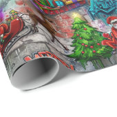 Graffiti Kerst Inpakpapier (Rol Hoek)