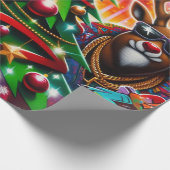 Graffiti Kerstmis Cadeaupapier (Hoek)