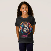 Graffiti Kitten Vibe Kleding - Aangepaste tekst T-shirt (Voorkant volledig)