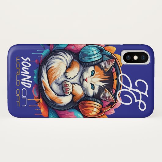 Graffiti Kitty Vibe Case - Calico (Achterkant (horizontaal))