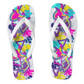 Graffiti kleurig patroon | actief sportstrand teenslippers (Voetbed)