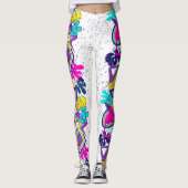 Graffiti kleurig patroon | Actieve sport yoga Leggings (Voorkant)