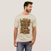 Graffiti koffie citaat t-shirt (Voorkant volledig)