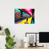 Graffiti komend uit levend Poster (Thuiskantoor)