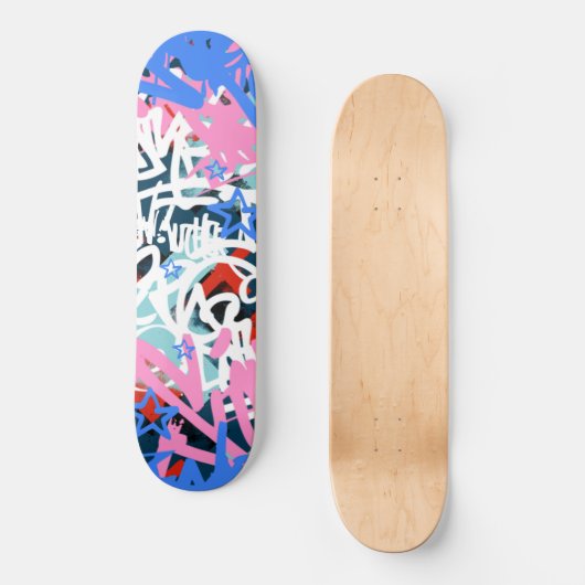 Graffiti-krabbels Persoonlijk Skateboard (Voorkant)