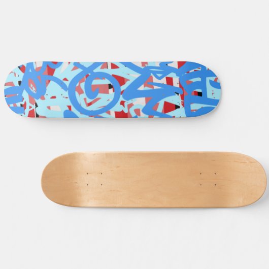 Graffiti-krabbels Persoonlijk Skateboard (Horizontaal)