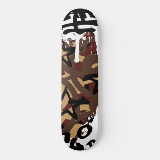 Graffiti-krabbels Persoonlijk Skateboard (Voorkant)