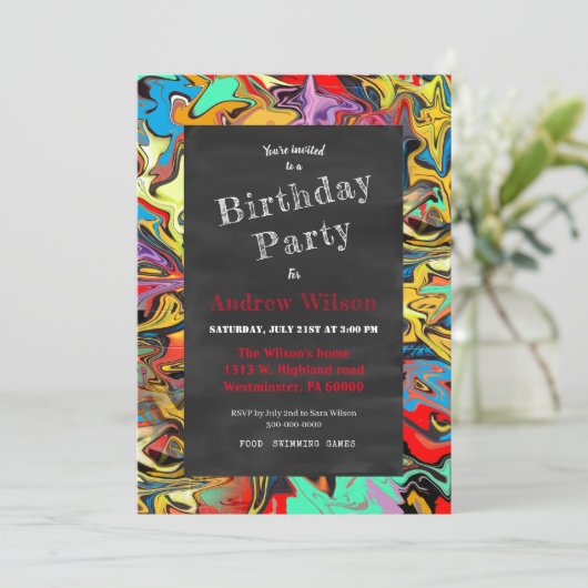 Graffiti-krijtplank Kaart (Staand voorkant)