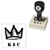 Graffiti-kroon met initialen rubberstempel (Gestempeld)