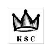 Graffiti-kroon met initialen rubberstempel (Afrduk)