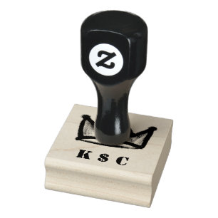 Graffiti-kroon met initialen rubberstempel