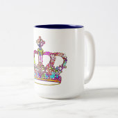 Graffiti-kroon Tweekleurige Koffiemok (Voorkant rechts)