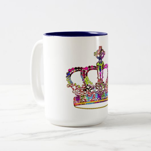 Graffiti-kroon Tweekleurige Koffiemok (Voorkant links)