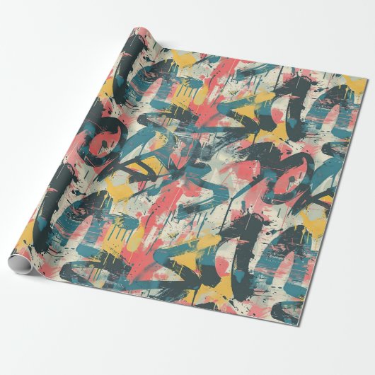 Graffiti Kunst Cadeaupapier (Uitgerold)