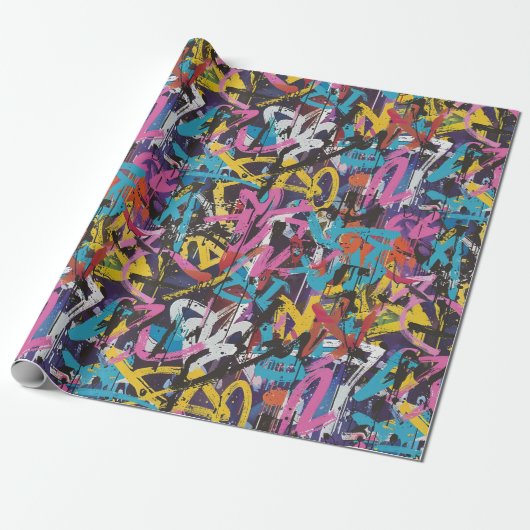 Graffiti Kunst Cadeaupapier (Uitgerold)