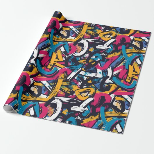 Graffiti Kunst Cadeaupapier (Uitgerold)