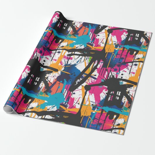 Graffiti Kunst Cadeaupapier (Uitgerold)