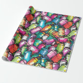 Graffiti Kunst Cadeaupapier (Uitgerold)