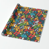 Graffiti Kunst Cadeaupapier (Uitgerold)