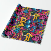 Graffiti Kunst Cadeaupapier (Uitgerold)
