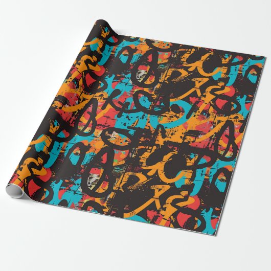 Graffiti Kunst Cadeaupapier (Uitgerold)