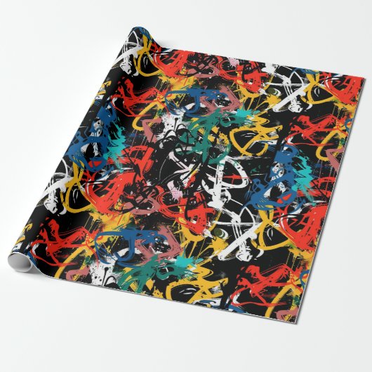 Graffiti Kunst Cadeaupapier (Uitgerold)