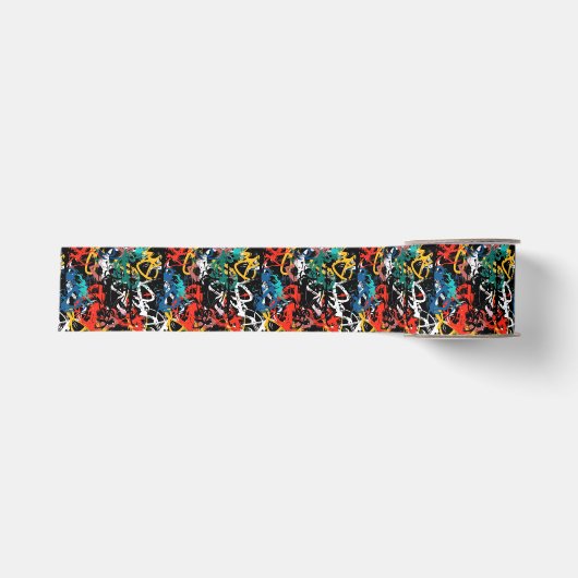 Graffiti Kunst Grosgrain Lint (Voorkant)