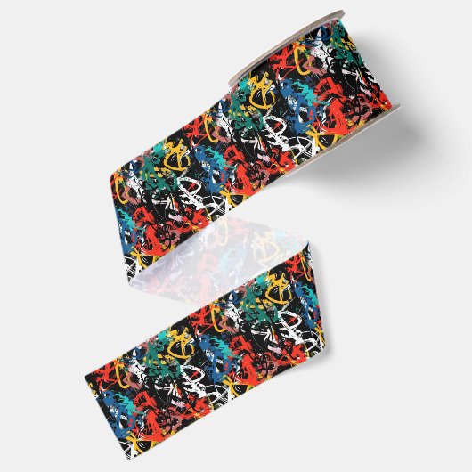 Graffiti Kunst Grosgrain Lint (Achterkant)
