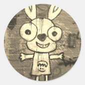 GRAFFITI-KUNST HAPPY MONSTER Sticker (Voorkant)