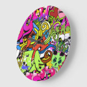 Graffiti Kunst: Hiphop stijl achtergrond Grote Klok (Hoek)