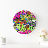 Graffiti Kunst: Hiphop stijl achtergrond Grote Klok (Huis)