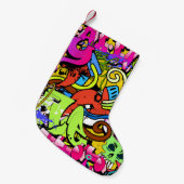 Graffiti Kunst: Hiphop stijl achtergrond Kleine Kerstsok (Voorkant (Hangend))