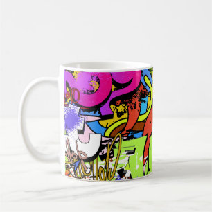 Graffiti Kunst: Hiphop stijl achtergrond Koffiemok