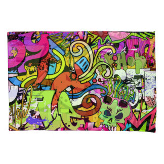 Graffiti Kunst: Hiphop stijl achtergrond Kussensloop