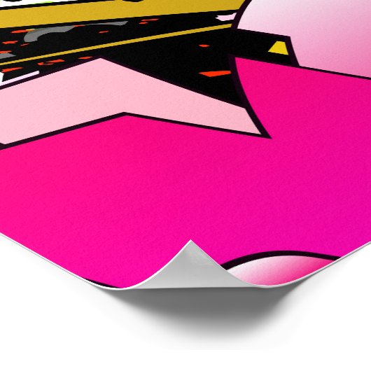 Graffiti Kunst: Hiphop stijl achtergrond Poster (Hoek)