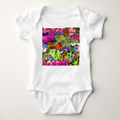Graffiti Kunst: Hiphop stijl achtergrond Romper (Voorkant)