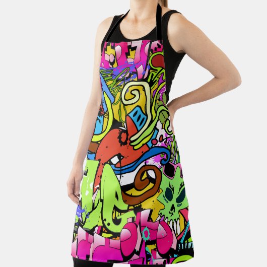 Graffiti Kunst: Hiphop stijl achtergrond Schort (Insitu)