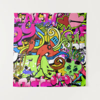 Graffiti Kunst: Hiphop stijl achtergrond
