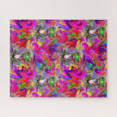 Graffiti Kunst Psychedelische Kikkers Kleurrijk Ec Legpuzzel (Horizontaal)