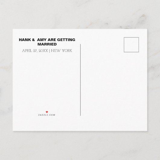 Graffiti-kunst Save the Date-ansichtkaart Aankondigingskaart (Achterkant)