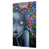 Graffiti Kunst Schattige Meisje Klembord (Links)