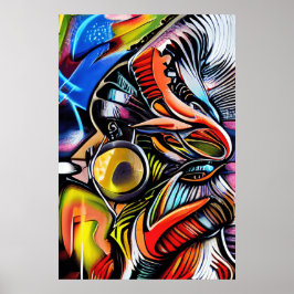 Graffiti-kunst uitzoomen - Perfect cadeau voor ste Poster