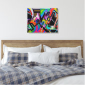 Graffiti — kunstdrukwerk canvas afdruk (Insitu (Slaapkamer))