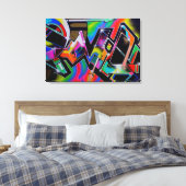 Graffiti — kunstdrukwerk canvas afdruk (Insitu (Slaapkamer))