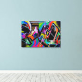 Graffiti — kunstdrukwerk canvas afdruk (Insitu (Houten vloer))