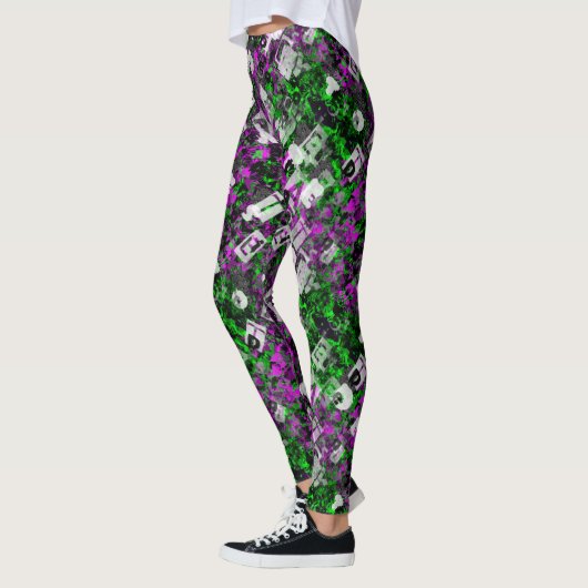 Graffiti kunstenaar Paint Splash Splattered Edgy R Leggings (Links)